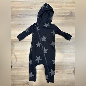 Nununu Starry Black and Gray Kids One Piece